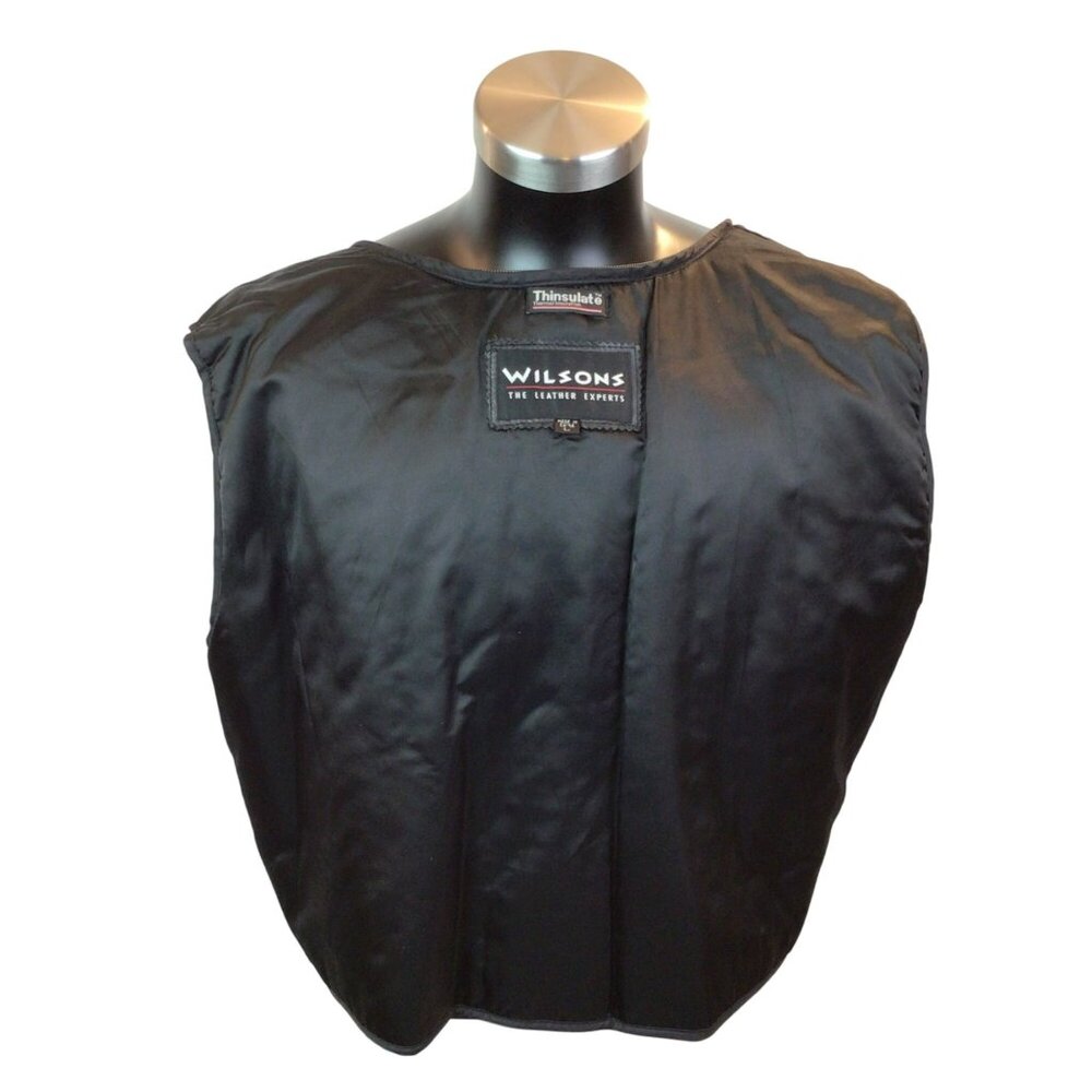 Vintage Wilsons Leather Jacket Mens Size Large With Thinsulate Insulated Vest Le - Picture 11 of 14